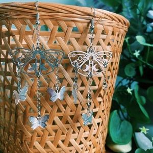 Handmade by me Butterfly Waterfall Earrings
